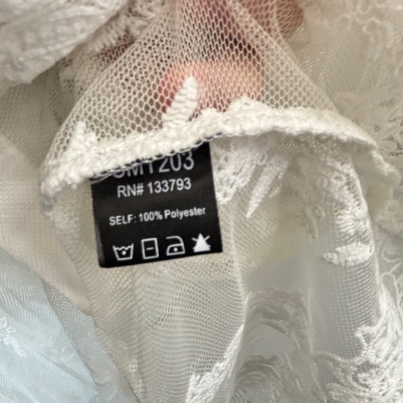 POL White Button Down Shirt with Notched Collar - Picture 4 of 4